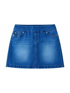 S.C. & Co. Denim Skort Women’s Small Stretch Blue Jean Skirt Built-In Shorts
